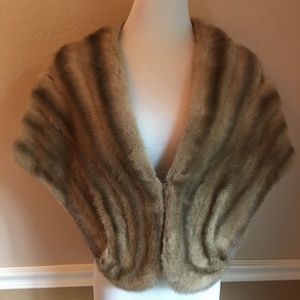 Dark Blonde Mink Caplet/Stole by Joesph Noonan Fur